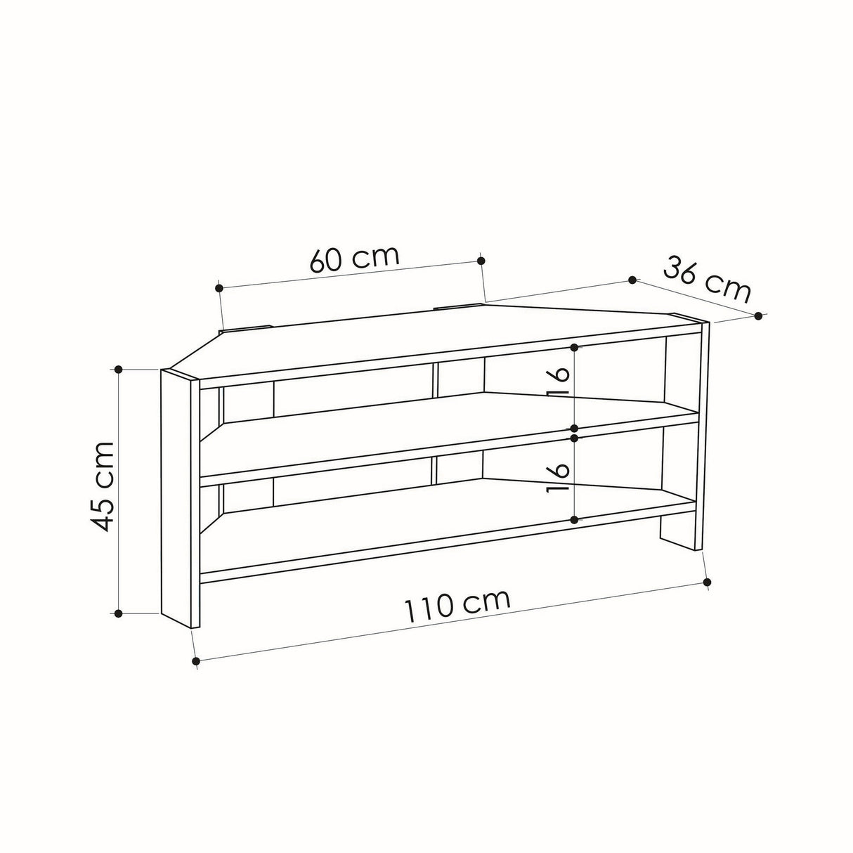 TV Meubels - TV Meubel Thales Wit Melamine 110x45x36 cm - Dimehouse