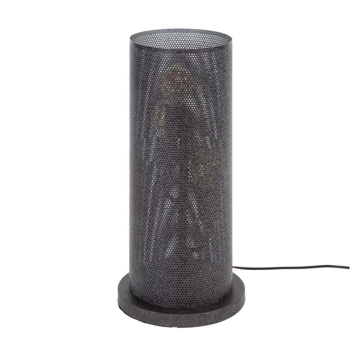 Lámpara de mesa Knox 3 luces malla negra