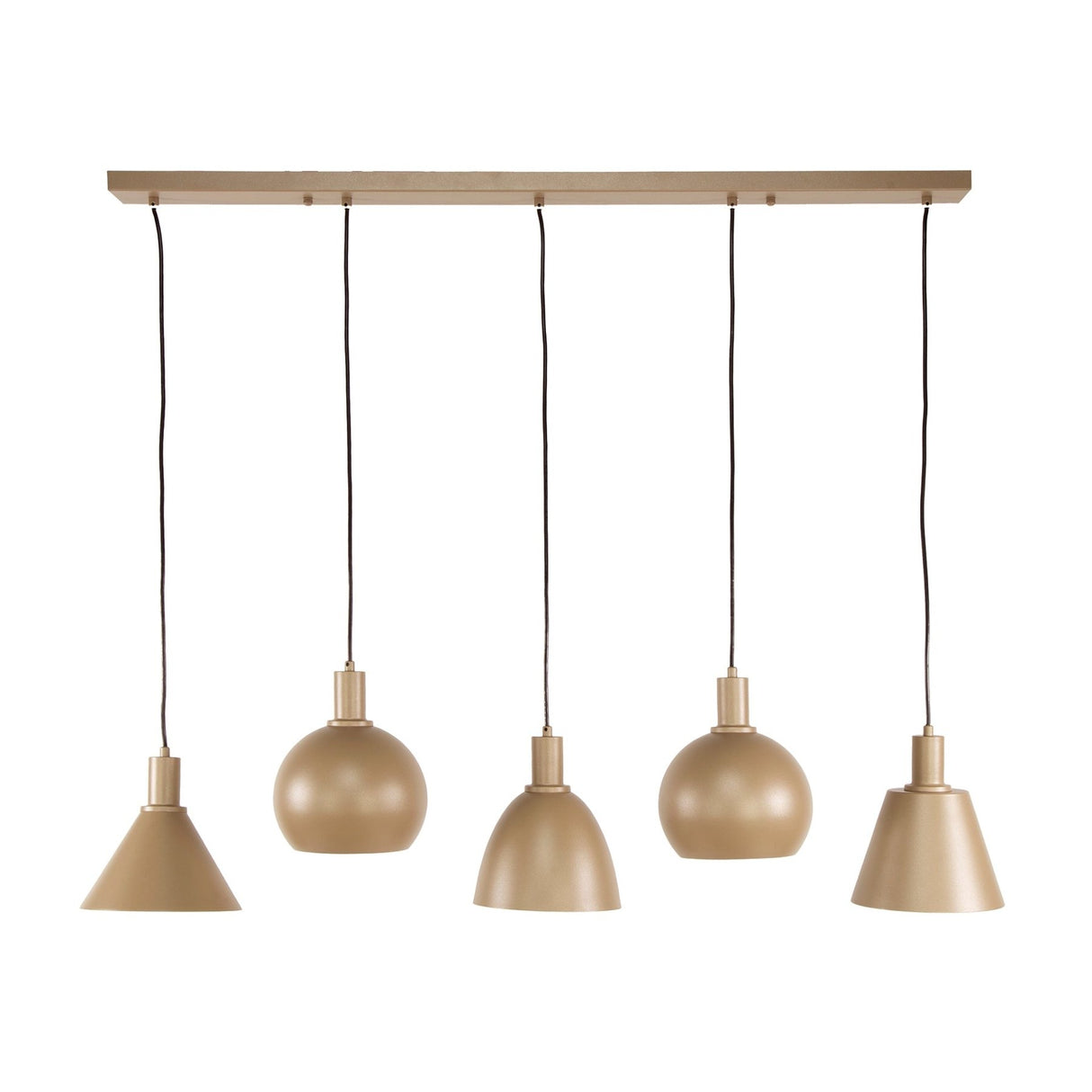 Lámpara colgante Nova de 5 luces - Beige - 120 cm