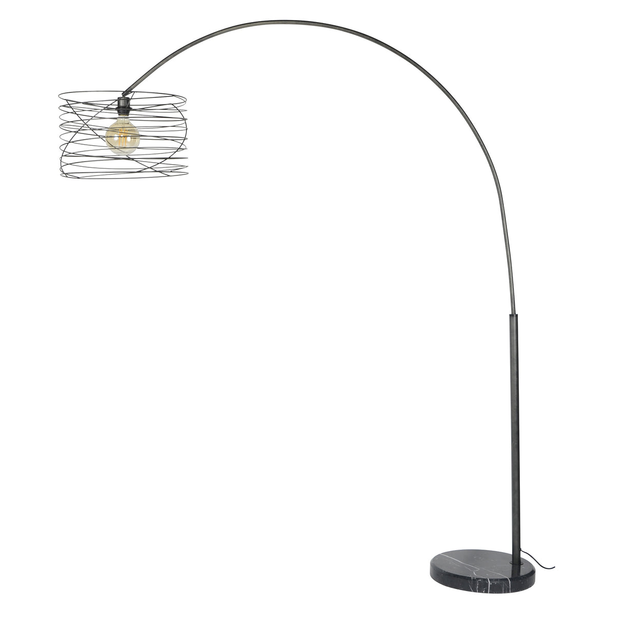 Lámpara de arco Twist DH Interior Charcoal L x An x Al 44x44x11 Metal Blanco foto vista frontal diagonal