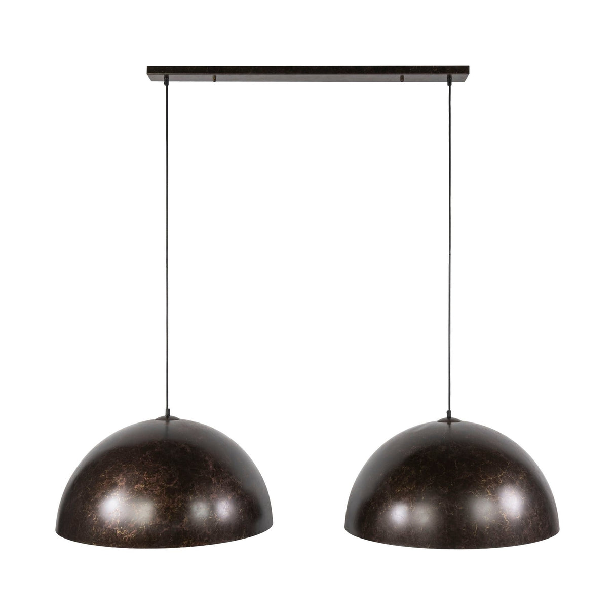 Lámpara colgante industrial Dacia 2 luces Marrón Redonda 2xØ60 cm