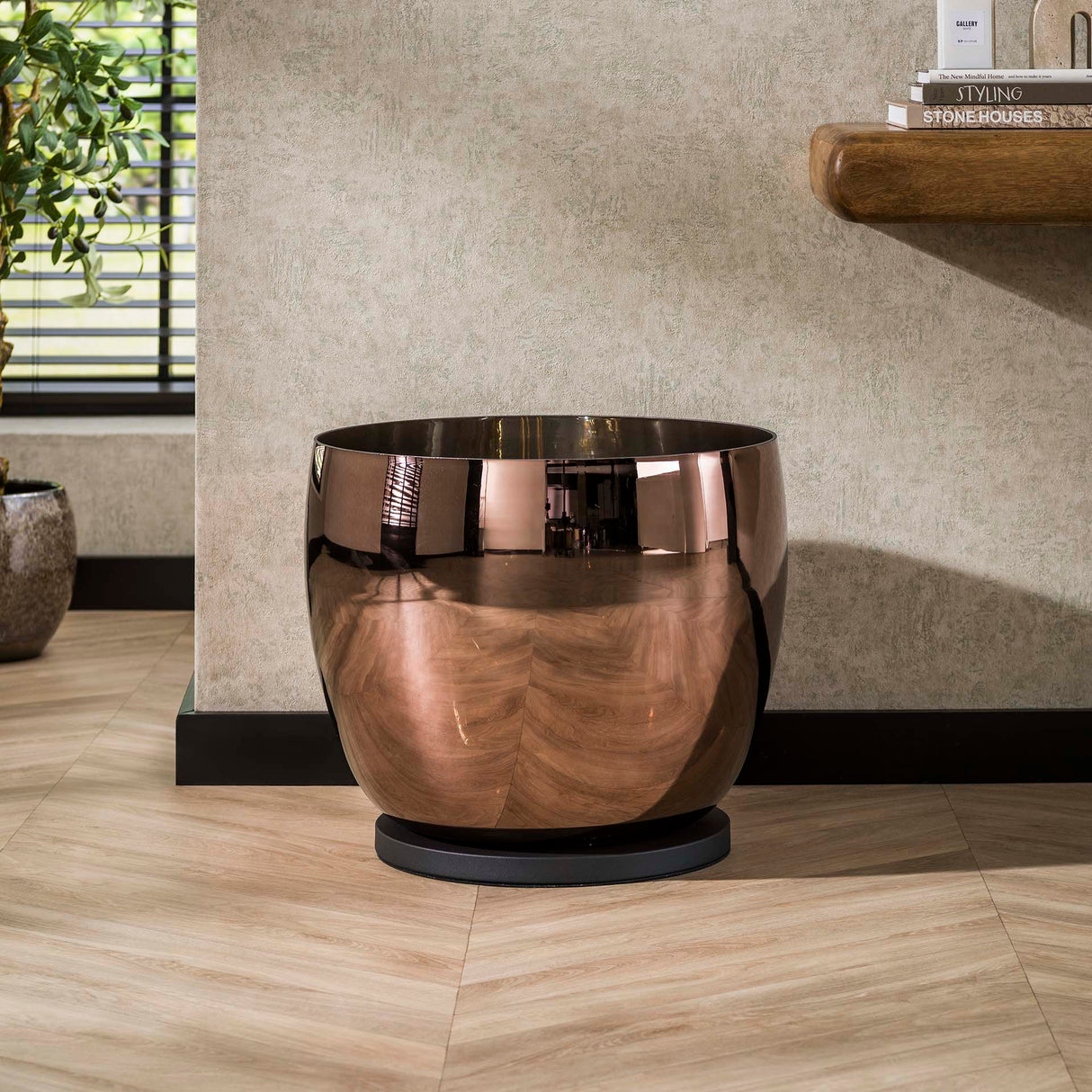 Lámpara de pie Dain UP XXL Vidrio color cobre