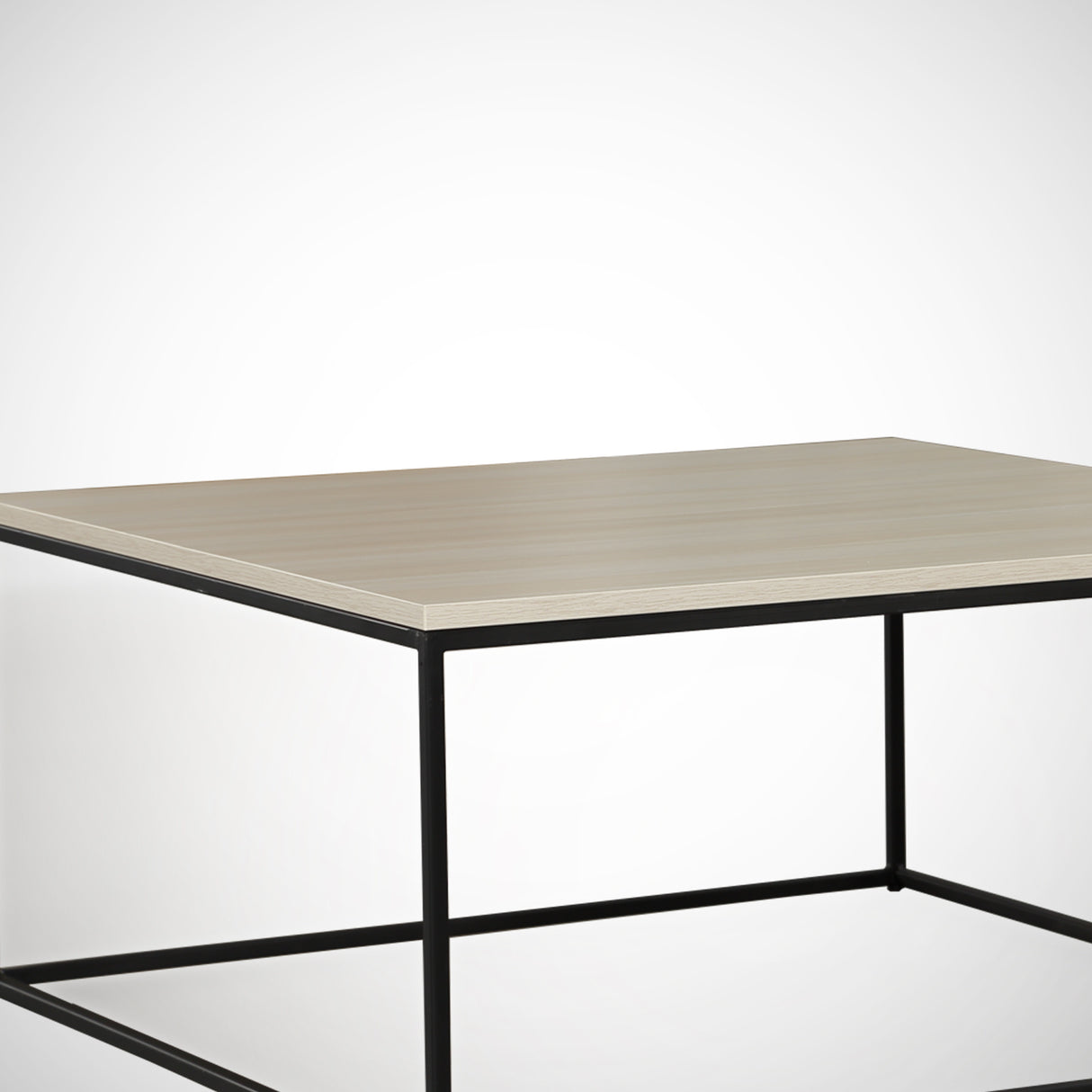 Salontafels - Vierkante salontafel Eiken Melamine - 75x75 cm - Pola - Dimehouse