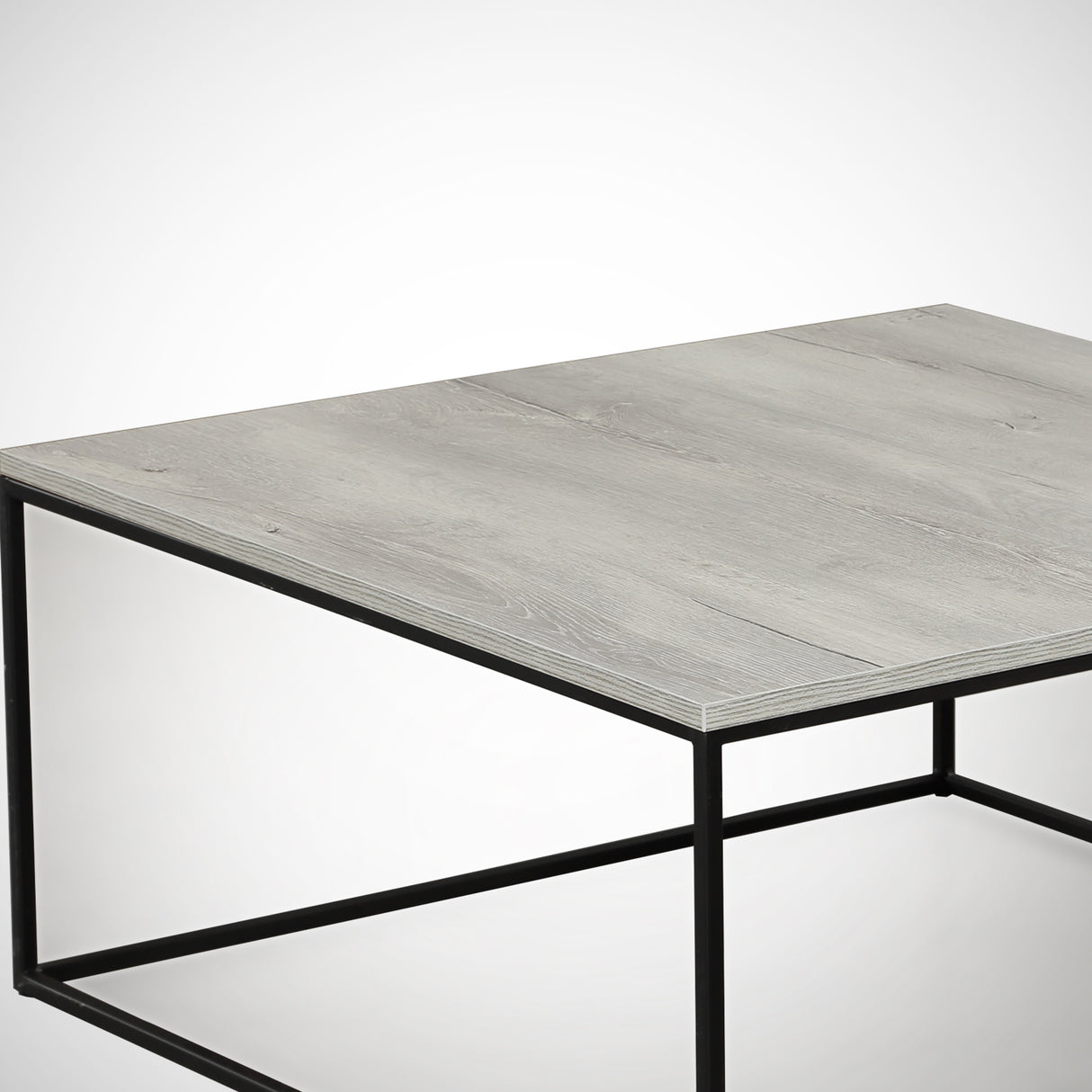 Mesa de salón cuadrada 75x75 cm Pola - Madera gris melamina