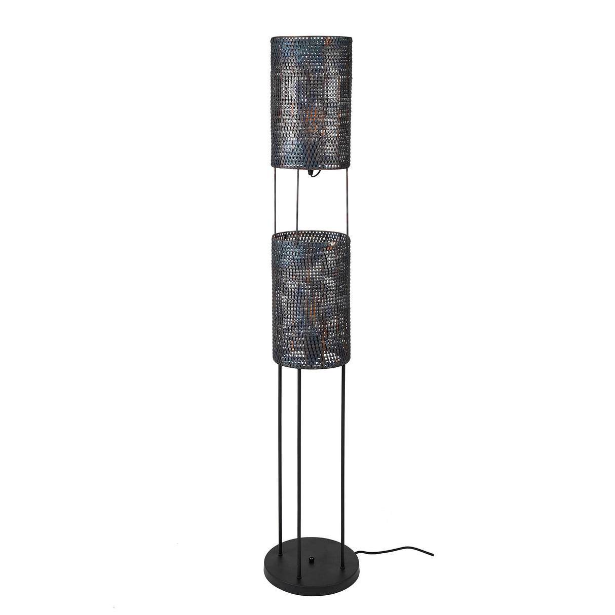 Armadura de lámpara industrial de lámpara de 2 luces marrón negro
