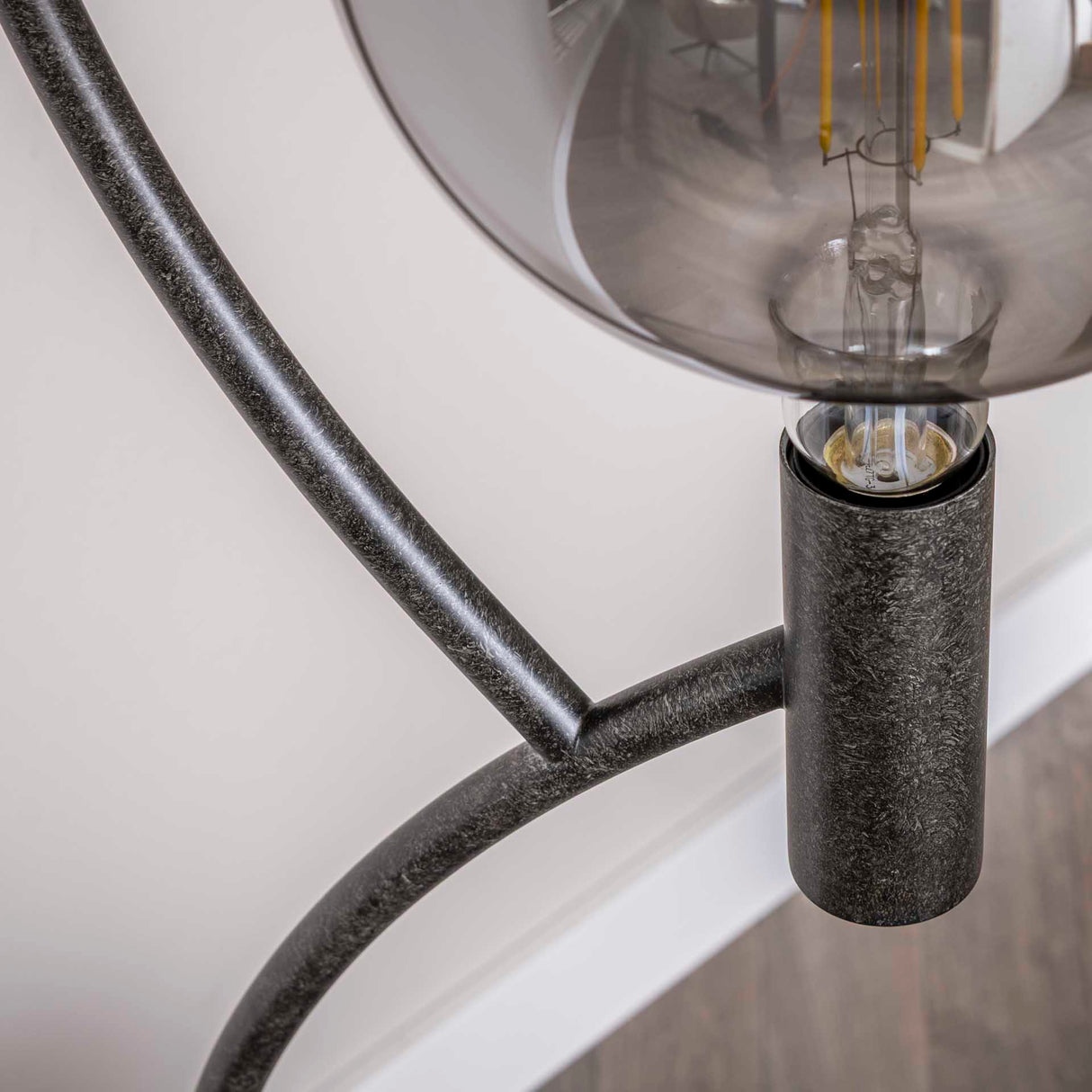 Lámpara de pie Niro de 3 luces en negro