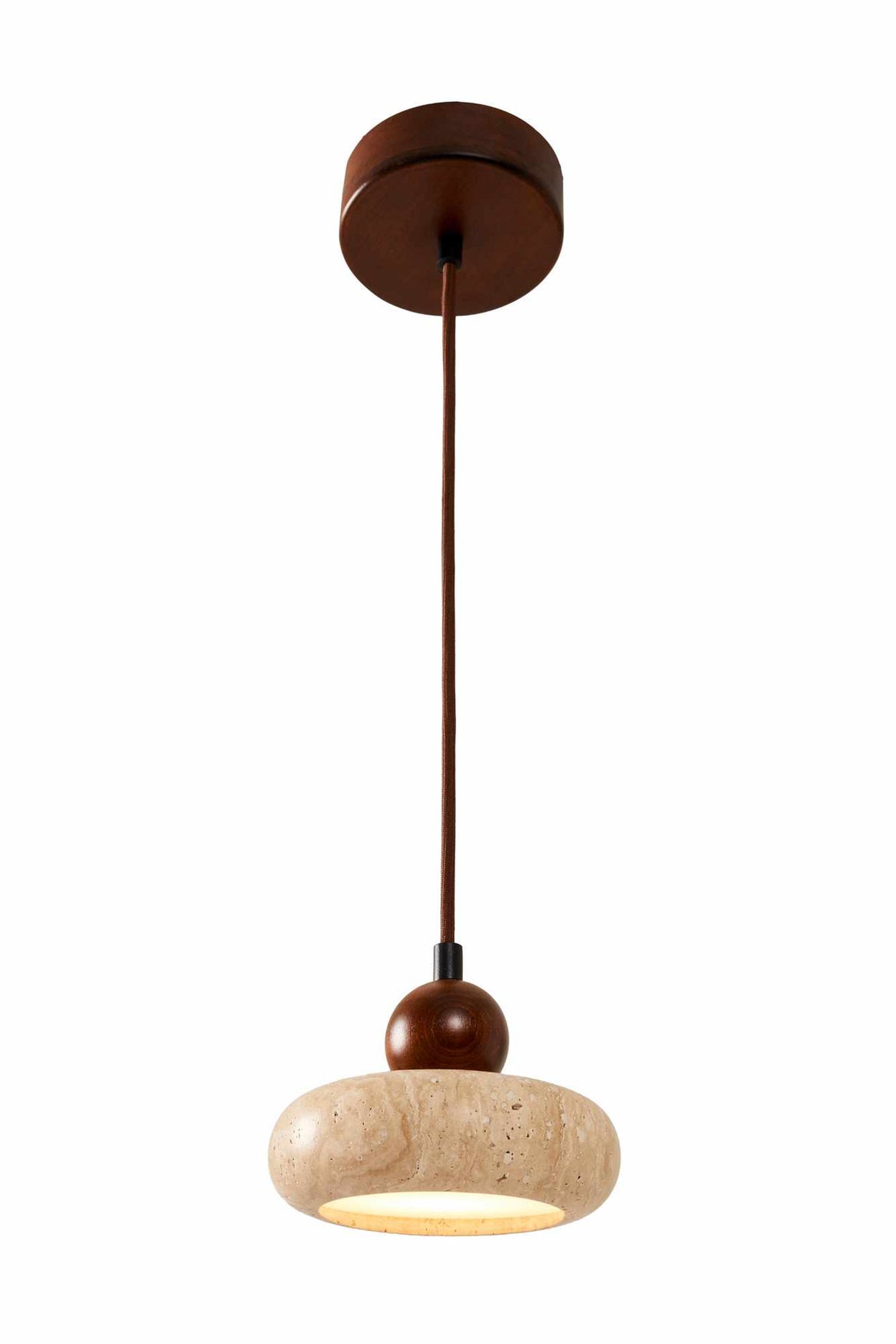 Redondo - Tapa de travertino nogal beige