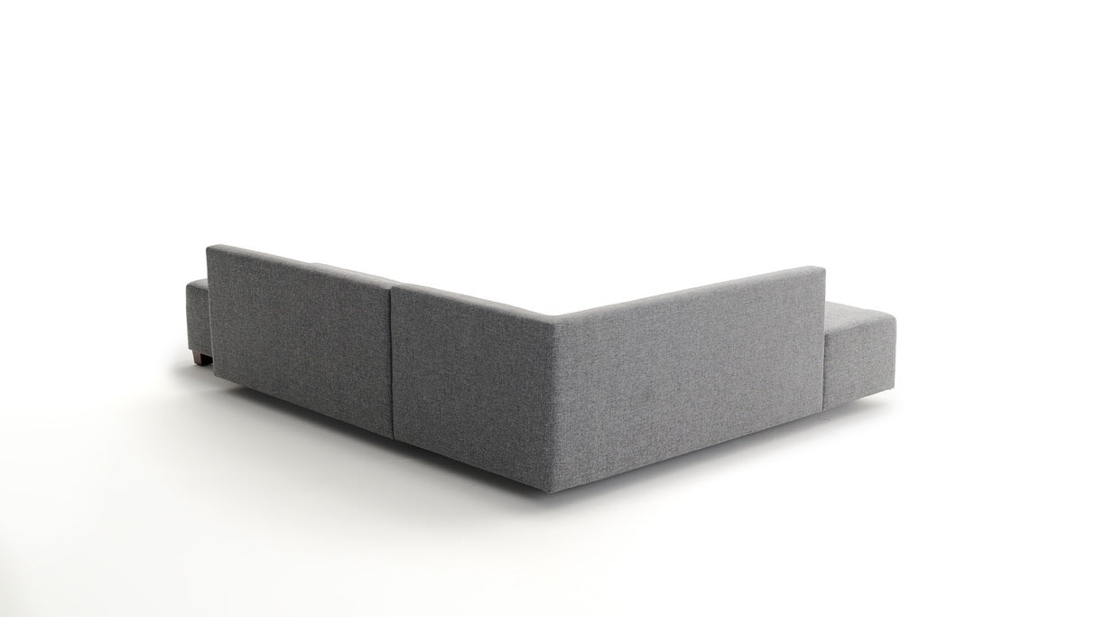 Sofá cama tela gris - XL 280x206 cm - con ruedas - Izquierdo - Manama