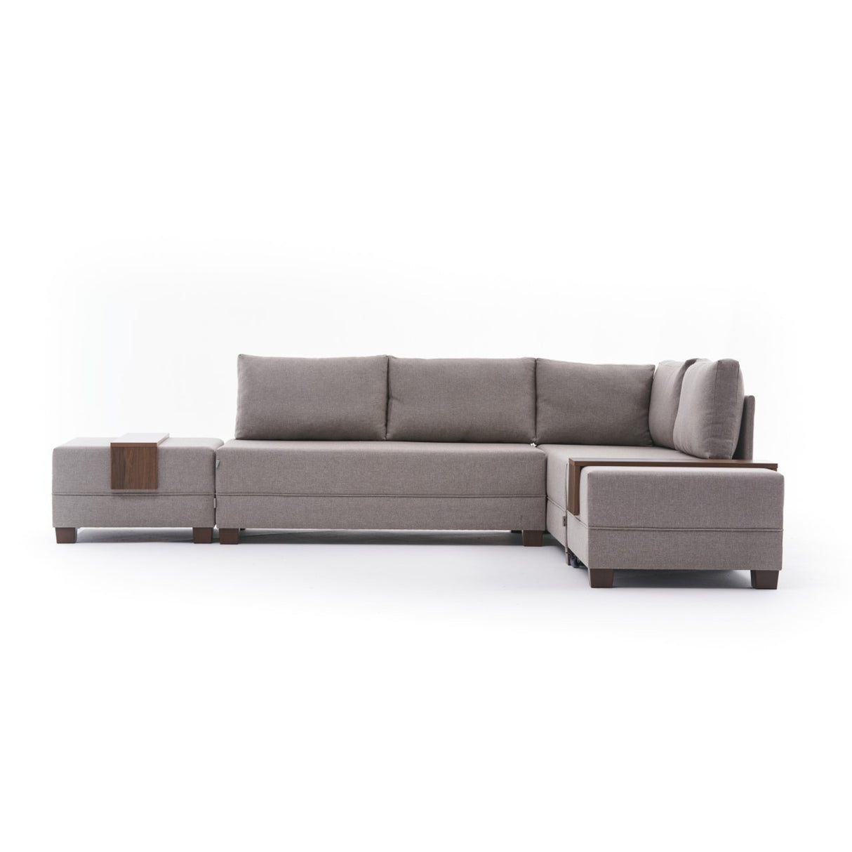 Sofá cama tela champagne - XXL 280 x 210 - Derecha - Fly