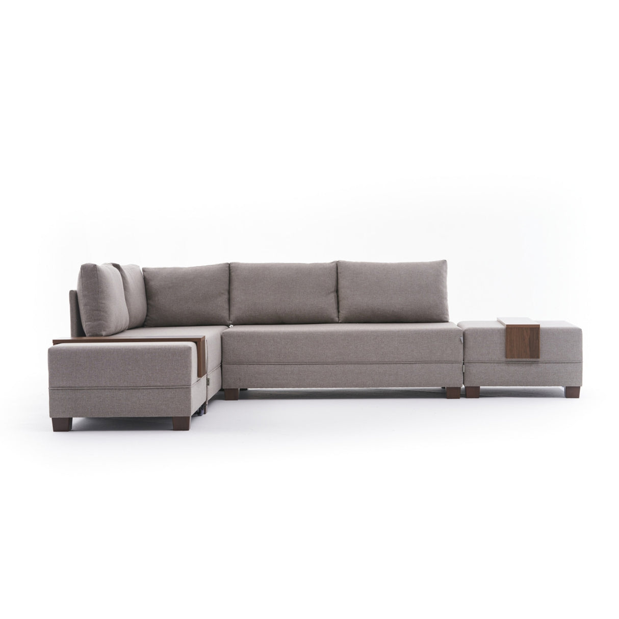 Sofá cama tela champagne - XXL 280 x 210 - Izquierdo - Fly