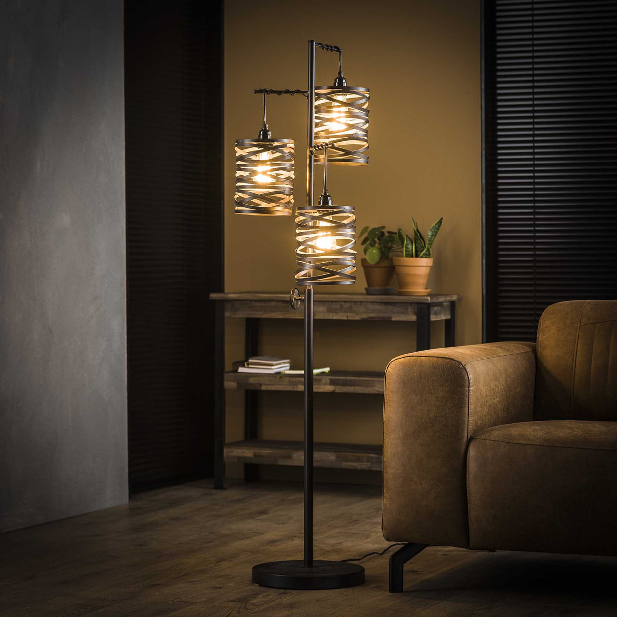 Lámpara industrial de la lámpara de mancha de metal de 3 luces gris