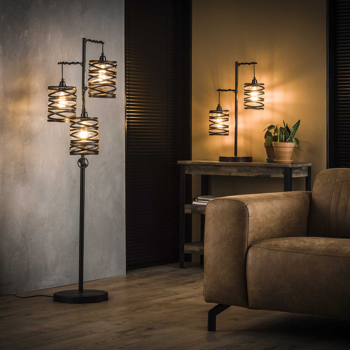 Lámpara industrial de la lámpara de mancha de metal de 3 luces gris