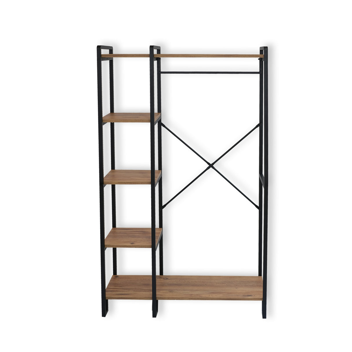 Mueble de guardarropa Perchero Rox Natural - Con estantes