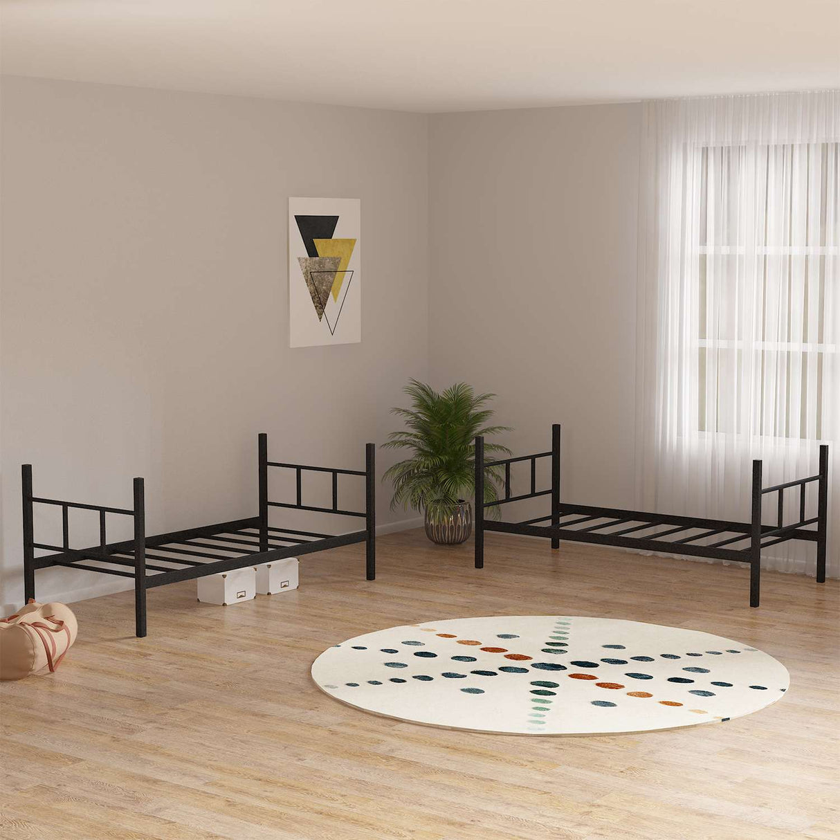 Cama literas Niños - Negro - 190x90 cm