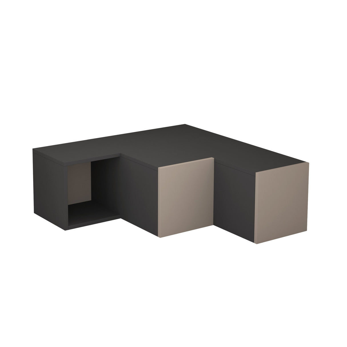 Muebles de TV Compact Anthracite Brown Melamine 90x32x92 cm