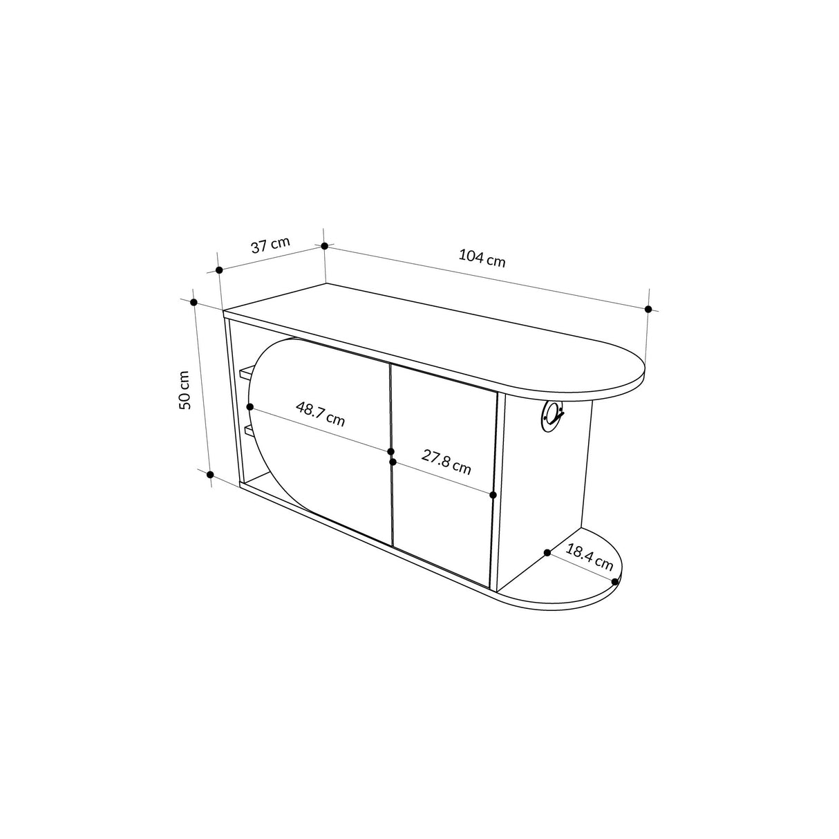 Schoenenkasten - Schoenenkast Nova Shoe Bench Naturel Wit Melamine 104x50x37 cm - Dimehouse