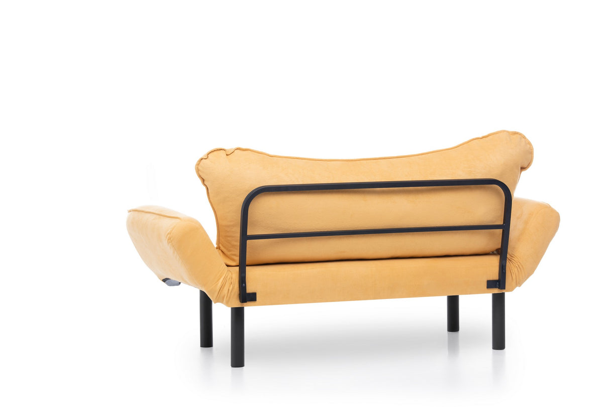 Sofá cama Terciopelo amarillo mostaza - dos personas - Chatto
