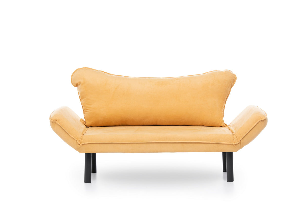 Sofá cama Terciopelo amarillo mostaza - dos personas - Chatto