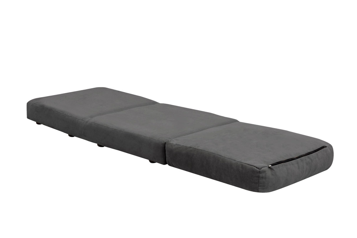 Fauteuils - Slaapfauteuil Grijs velvet stof Taida - Dimehouse