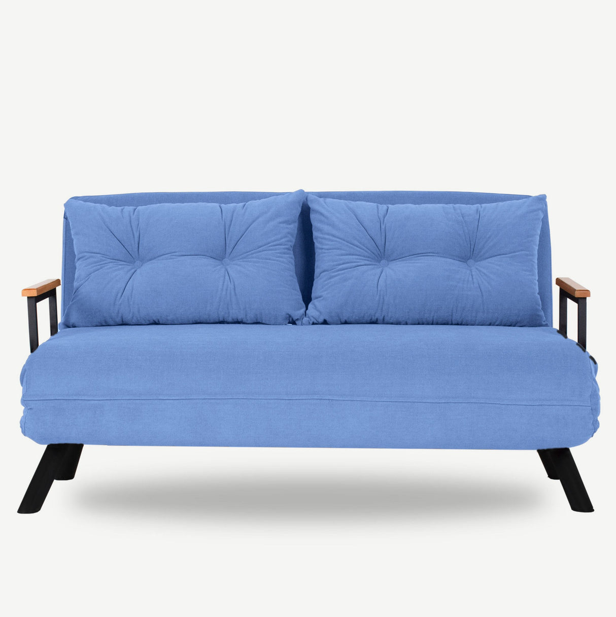 Sofá cama tela azul bebe 2 plazas - Sando