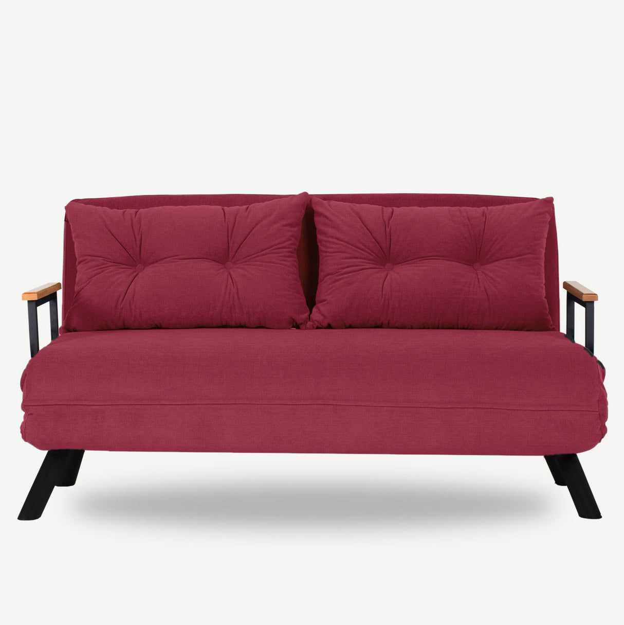 Sofá cama tejido rojo 2 plazas - Sando
