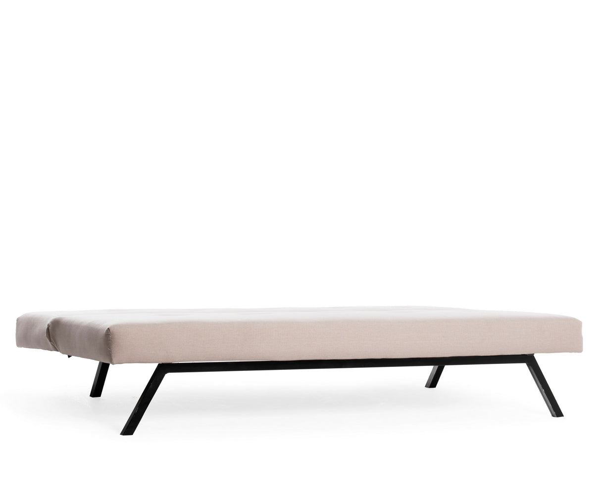 Sofá cama de 3 plazas Zoly Crema Tela - 180 cm - Sin reposabrazos - Acolchado