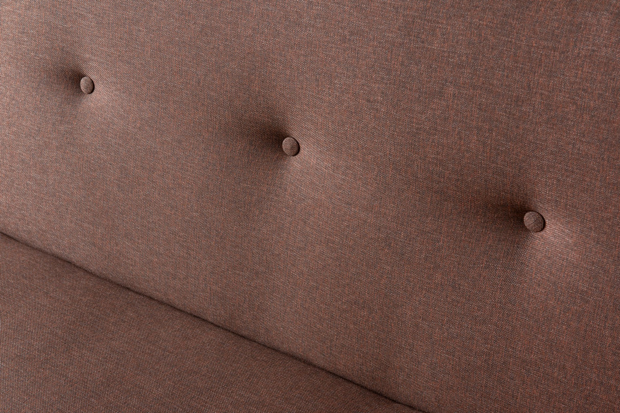 Sofá cama de 3 plazas Zoly marrón de tela - 180 cm - Sin reposabrazos - Acolchado