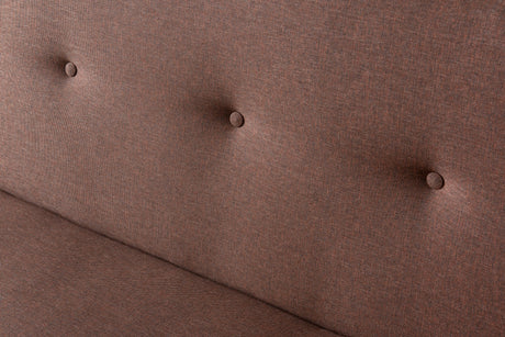Sofá cama de 3 plazas Zoly marrón de tela - 180 cm - Sin reposabrazos - Acolchado