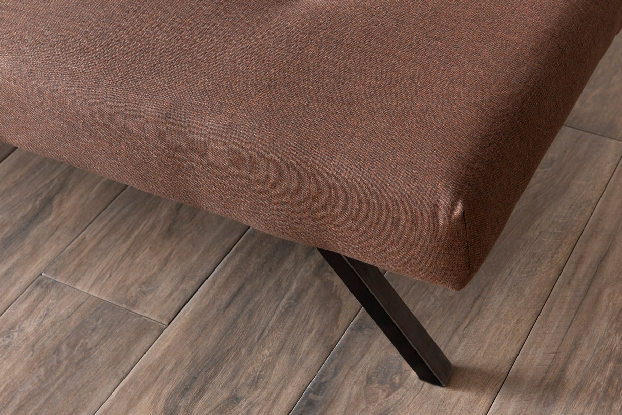 Sofá cama de 3 plazas Zoly marrón de tela - 180 cm - Sin reposabrazos - Acolchado