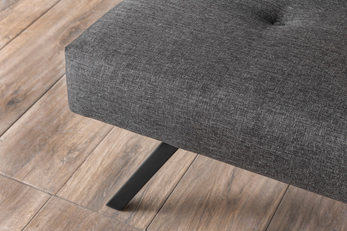 Sofá cama de 3 plazas Zoly Antracita Tela - 180 cm - Sin reposabrazos - Acolchado