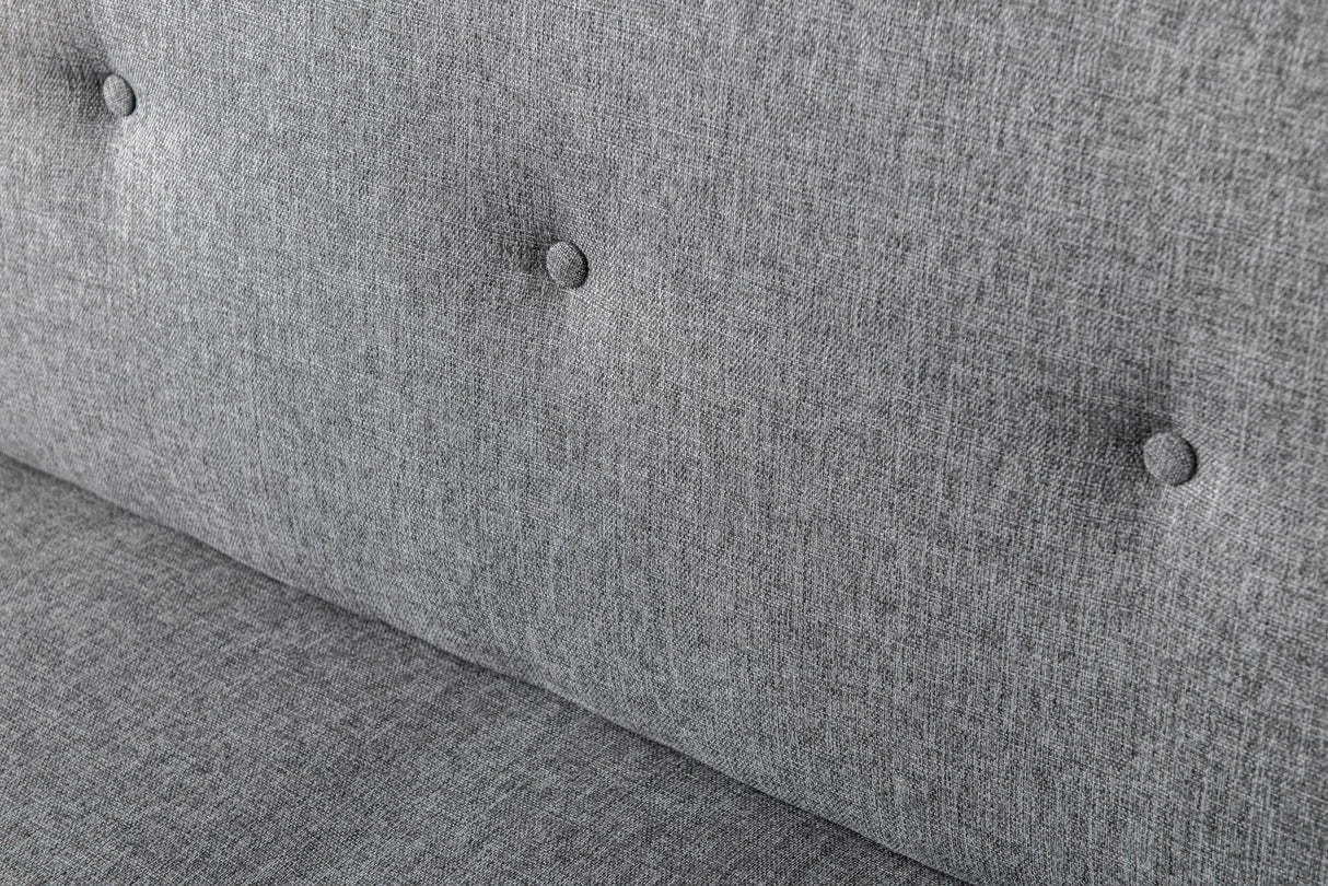 Sofá cama de 3 plazas Zoly Gris claro Tela - 180 cm - Sin reposabrazos - Acolchado