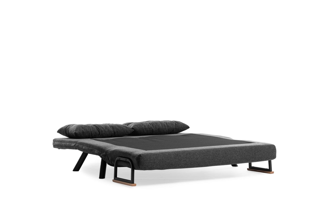 Sofá cama tela antracita 2 plazas - Sando