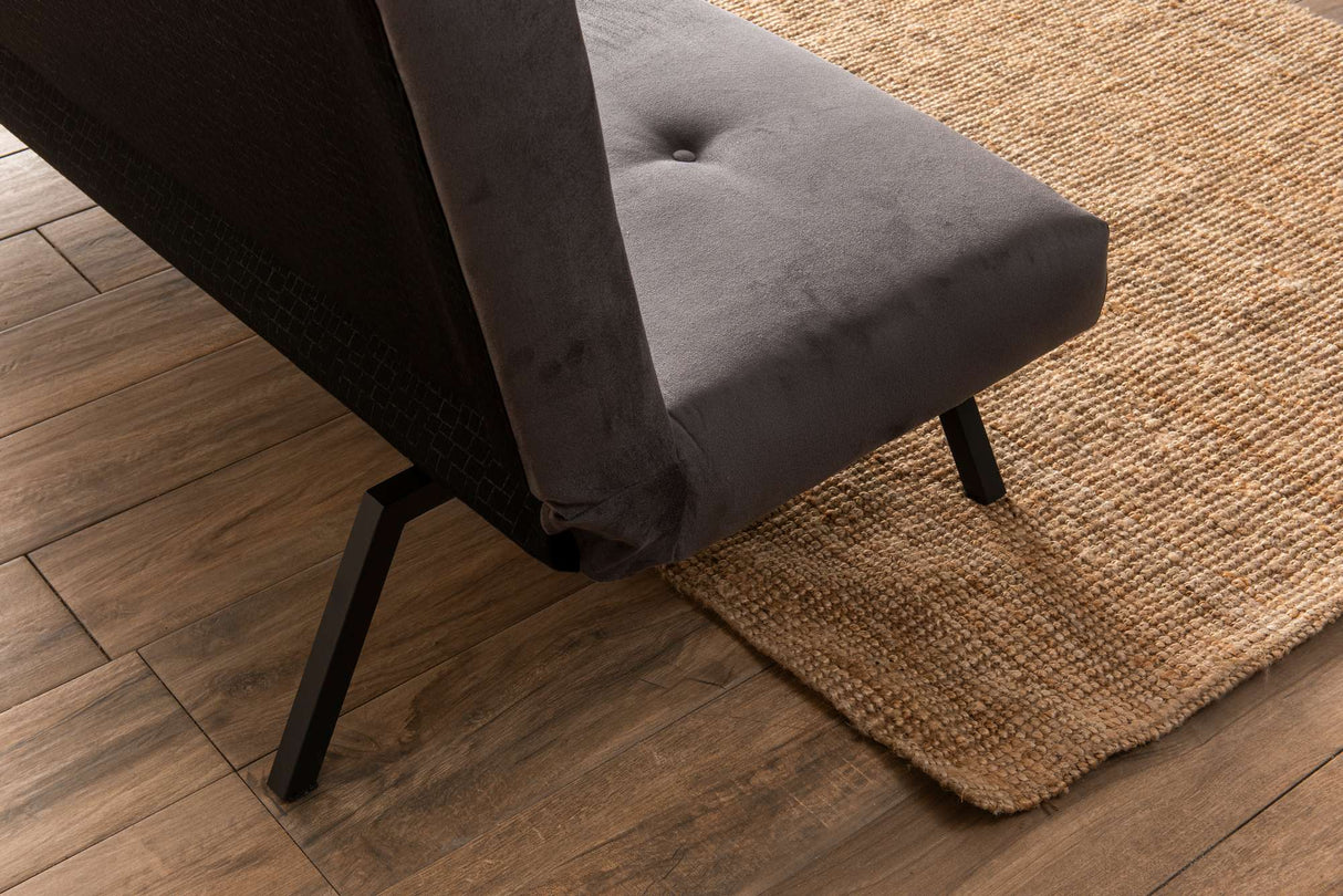 Sofá cama de 3 plazas Zoly Gris Tela - 180 cm - Sin reposabrazos - Acolchado