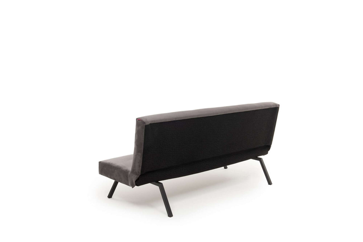 Sofá cama de 3 plazas Zoly Gris Tela - 180 cm - Sin reposabrazos - Acolchado