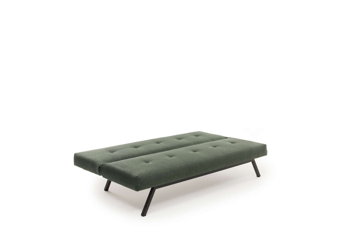 Sofá cama de 3 plazas Zoly Verde Tela - 180 cm - Sin reposabrazos - Acolchado