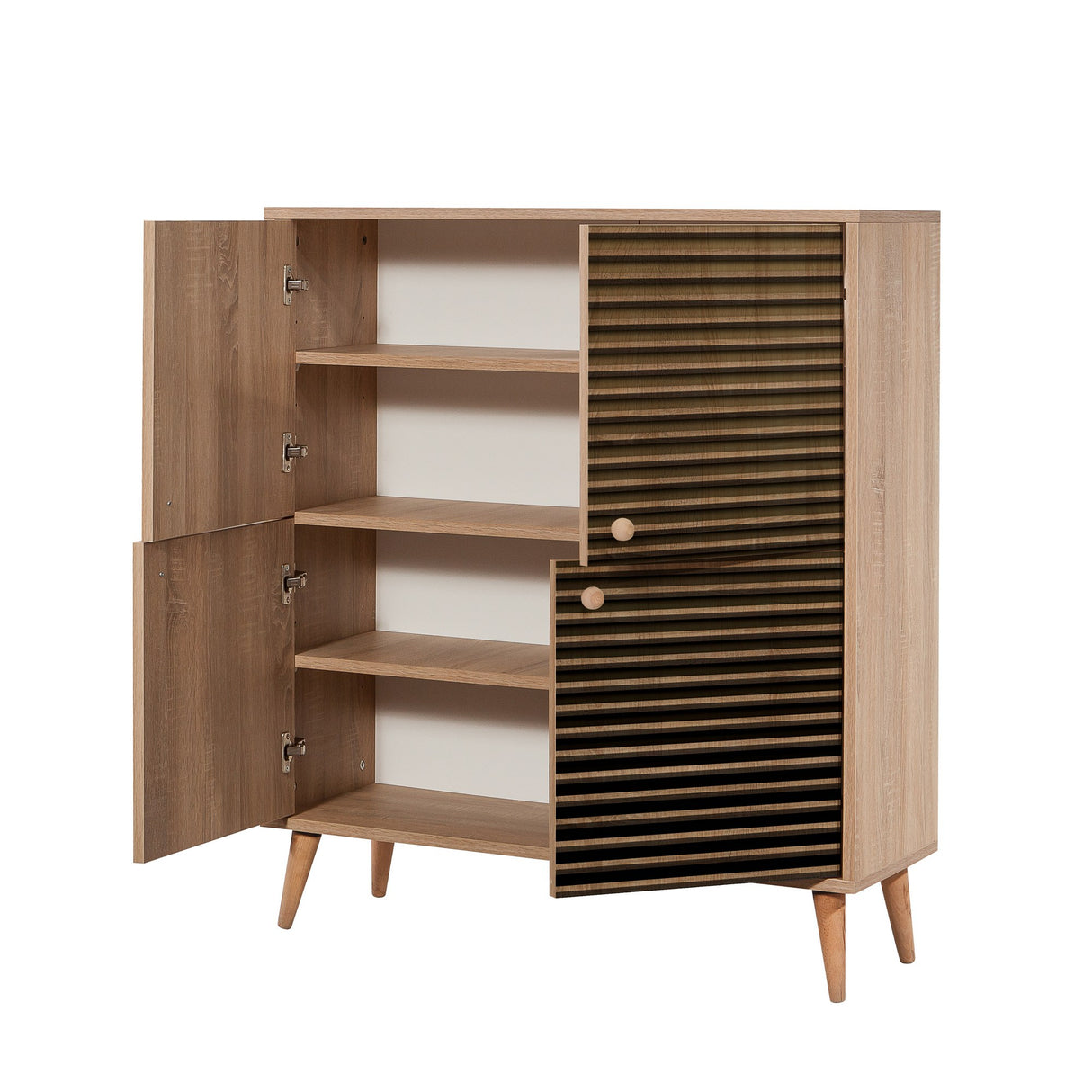 Wandkasten - Wandkast Multilux Sonoma Eik Melamine 95x111x36 cm - Dimehouse