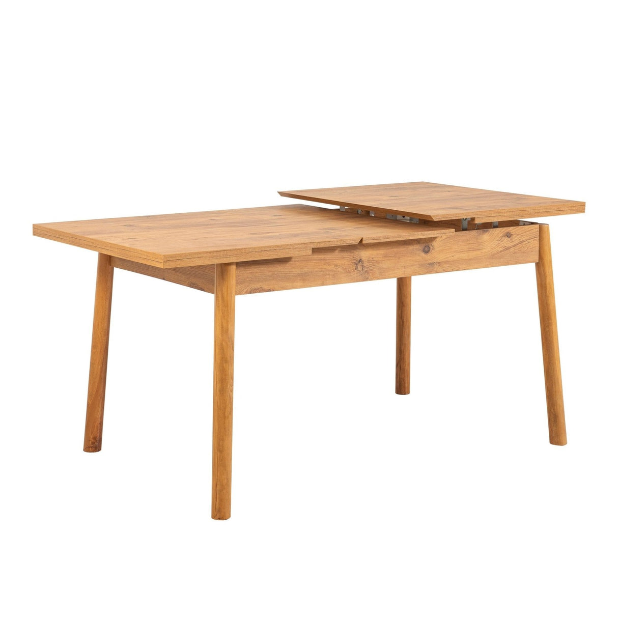 Juego de mesa de comedor extensible Santiago 120 cm Pino Atlántico gris Compuesto de madera revestido de melamina