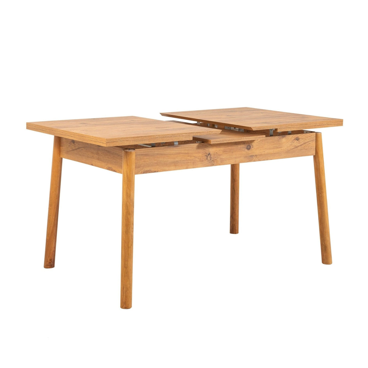 Juego de mesa de comedor extensible Santiago 120 cm Pino Atlántico gris Compuesto de madera revestido de melamina