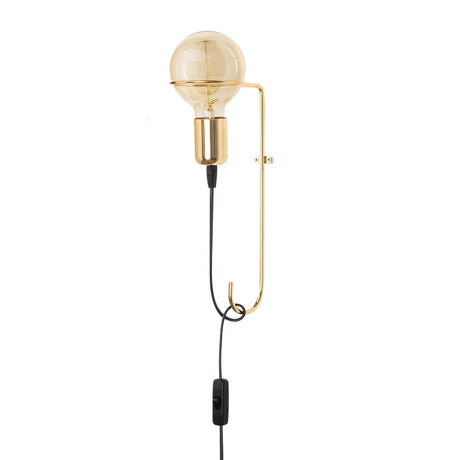 Aplique de pared de metal dorado Ashburn