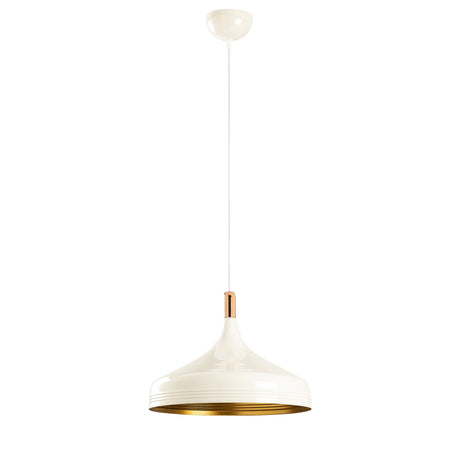 Lámpara colgante blanca de metal Forge
