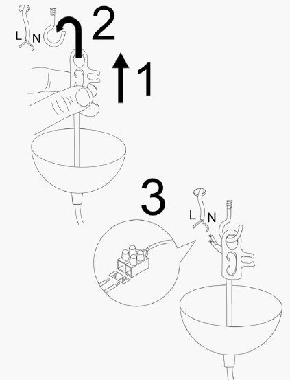 Lámpara colgante de metal color cobre Forge