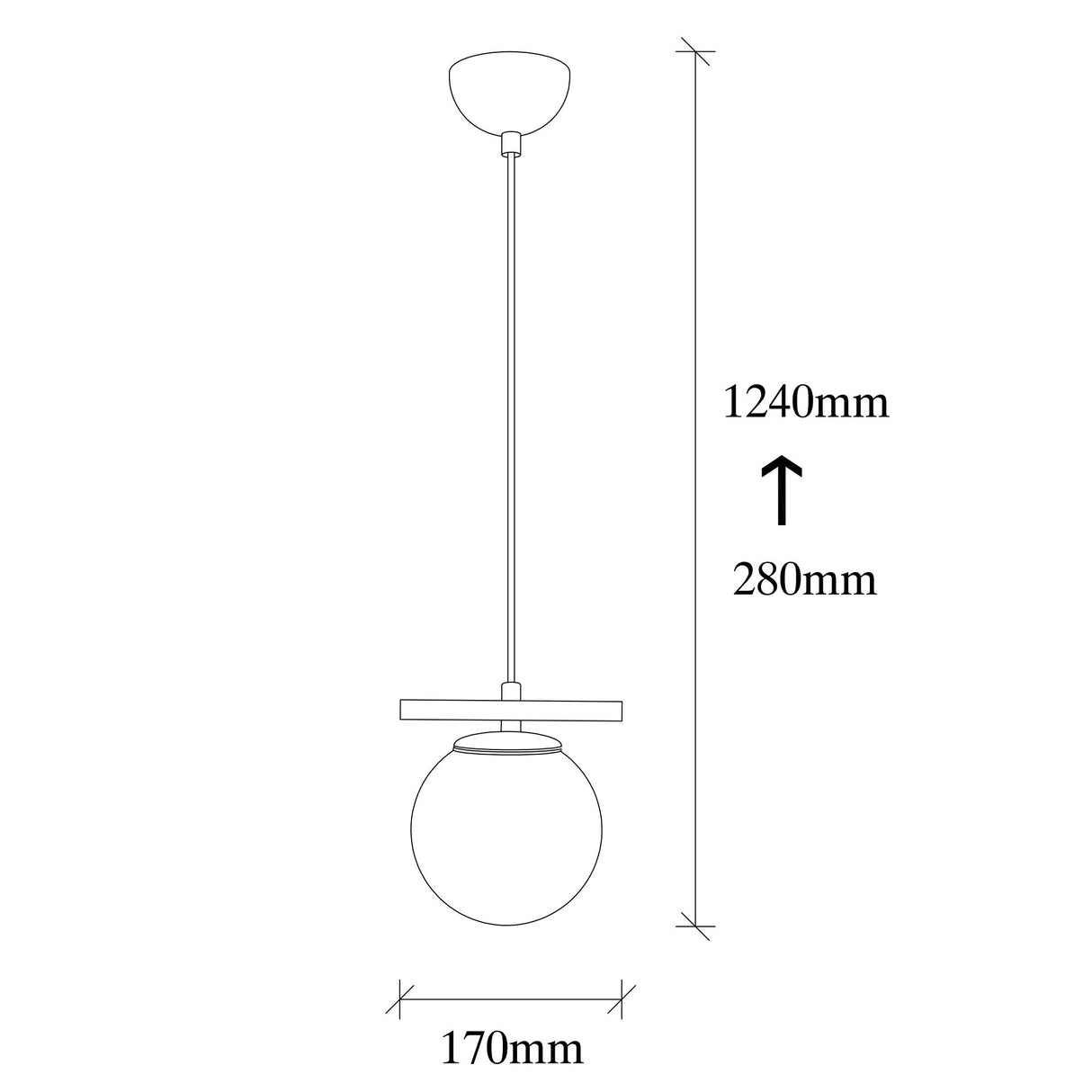 Lámpara colgante blanca de metal Spire