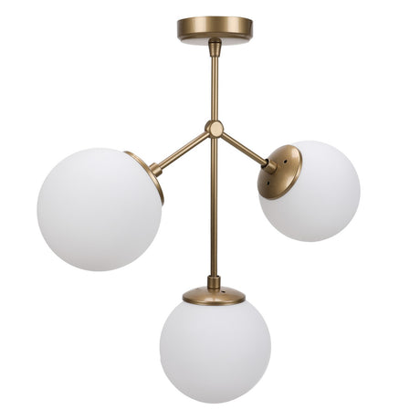 Lámpara colgante 3 luces Vidrio Polaris Blanco