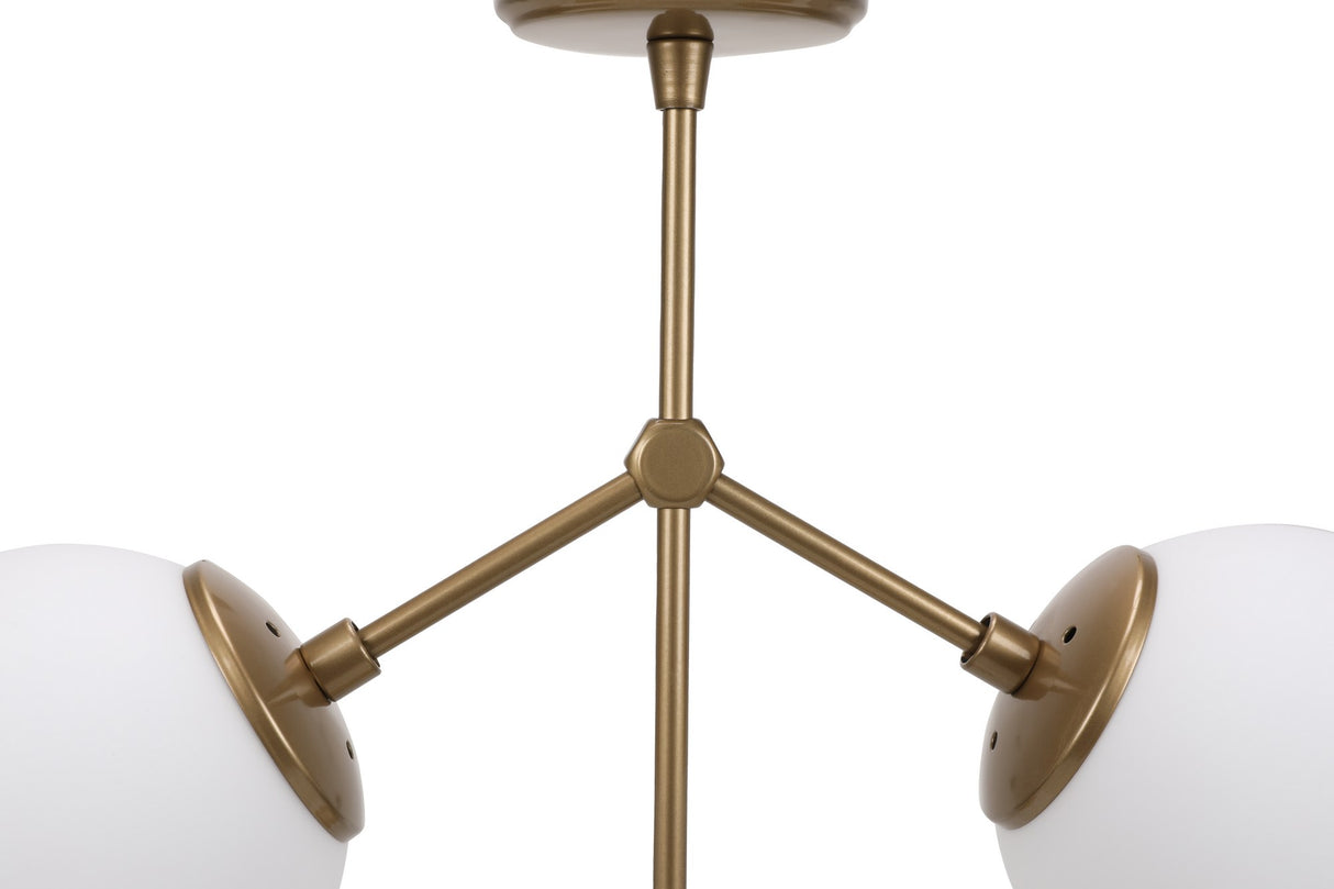 Lámpara colgante 3 luces Vidrio Polaris Blanco