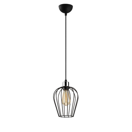 Lámpara colgante de 1 luz 20 cm Negro Metal Predator
