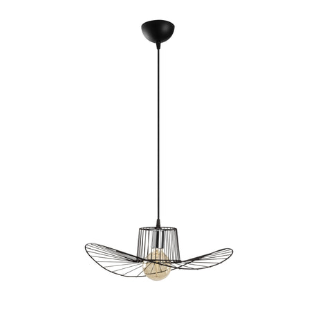 Lámpara colgante de 1 luz Negra Metal Predator