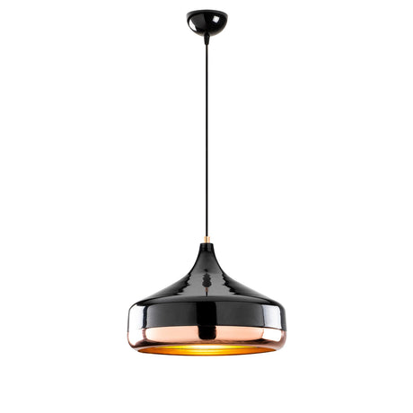 Lámpara colgante de 1 luz Negro Cobre Metal Agarre
