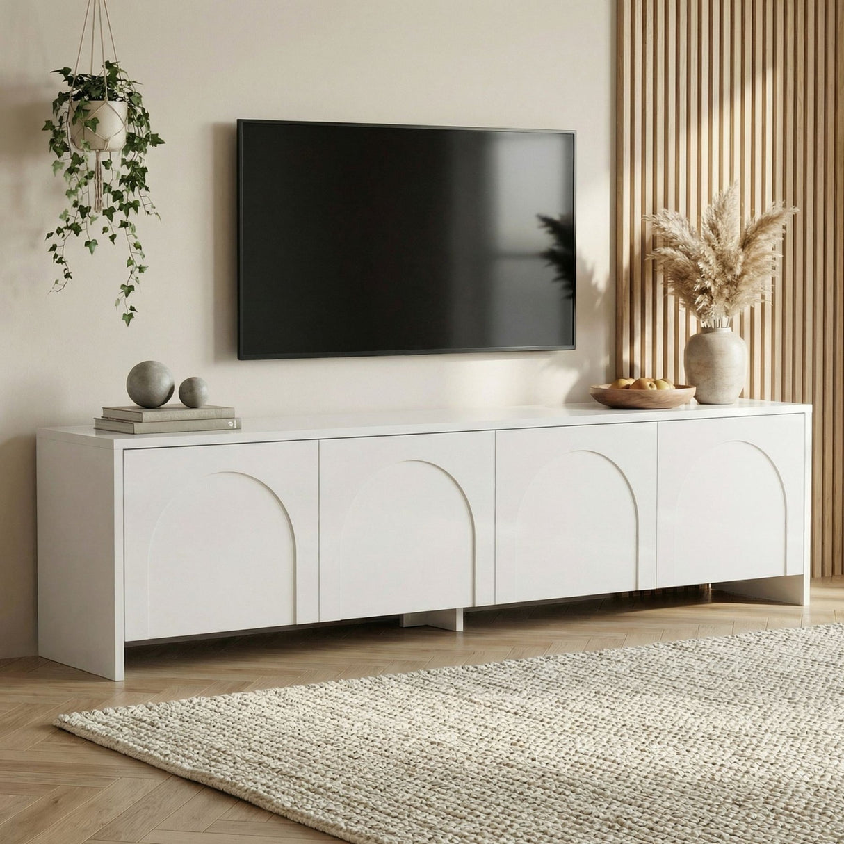 Mueble TV Aurelia blanco 180 cm madera melaminada