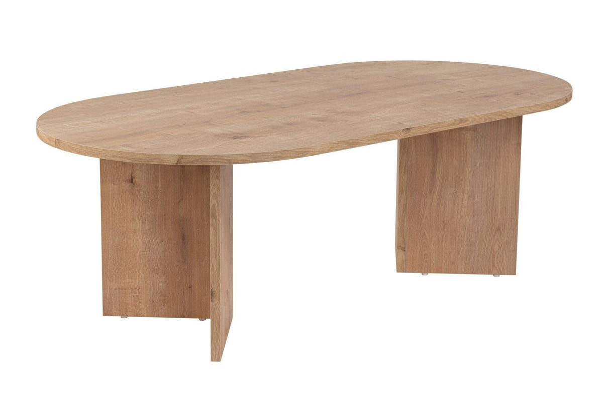 Ovale salontafel eiken melamine - Japandi - 119x60 cm - Sota