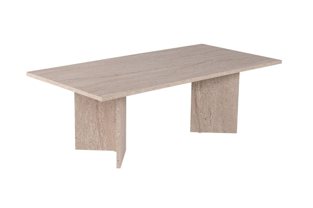 Rechthoekige salontafel travertin melamine Sabin 119x60 cm